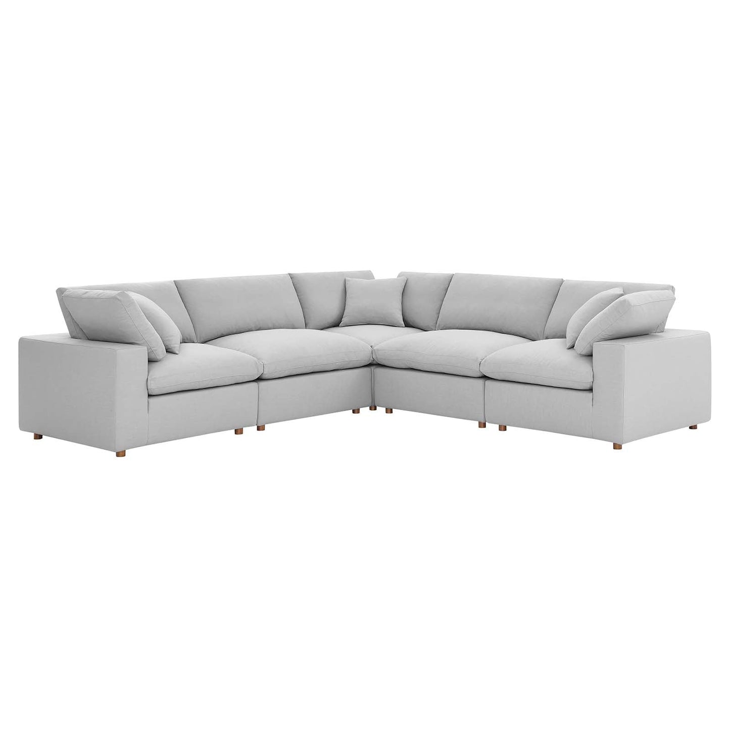 Modway Commix Down Filled Overstuffed 5 Piece Sectional Sofa Set | Sofas | 