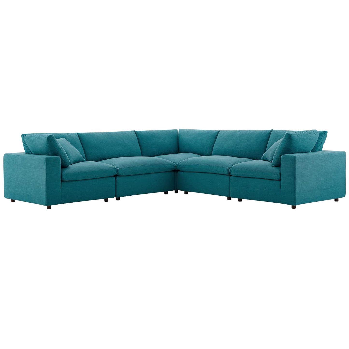 Modway Commix Down Filled Overstuffed 5 Piece Sectional Sofa Set | Sofas | 