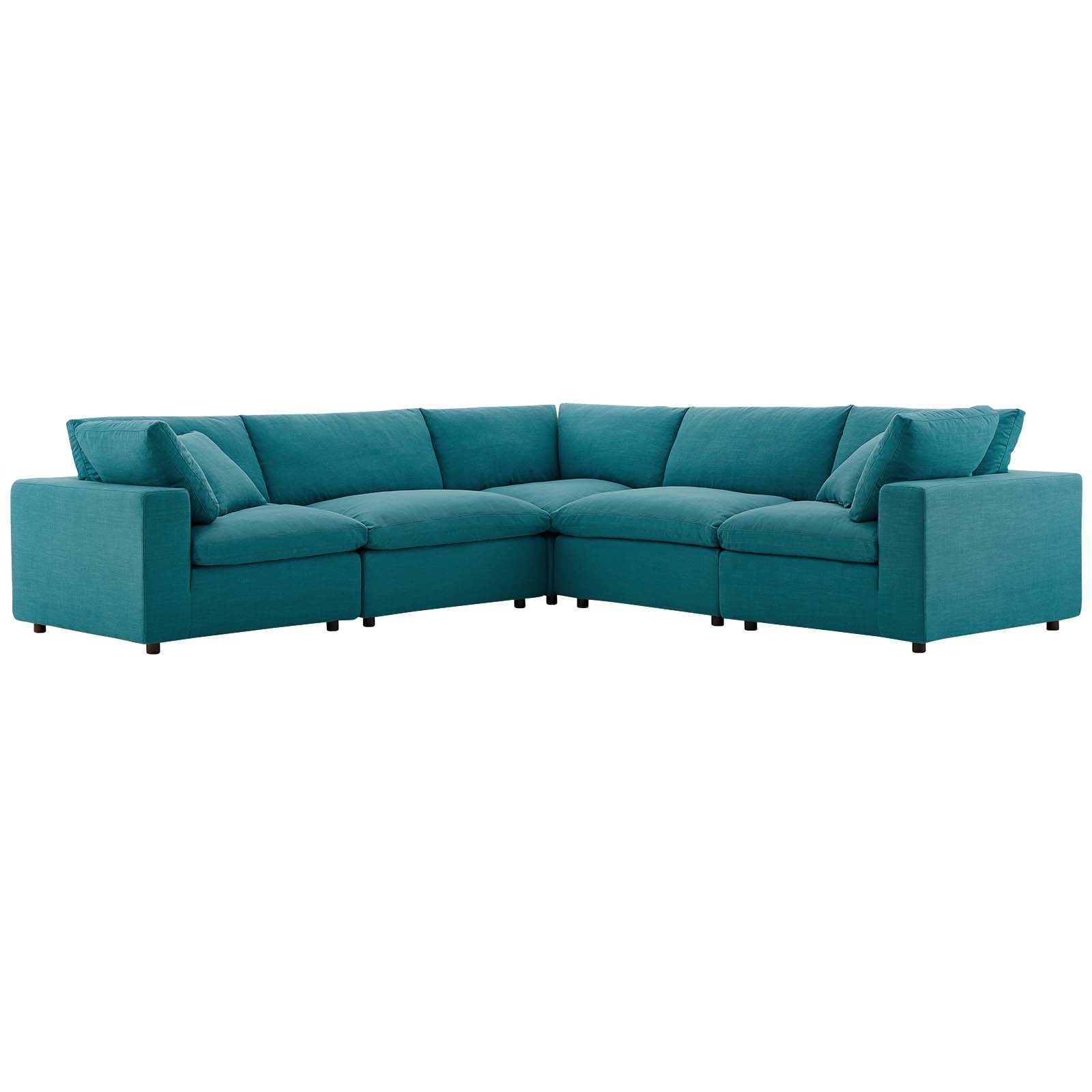Modway Commix Down Filled Overstuffed 5 Piece Sectional Sofa Set | Sofas | 