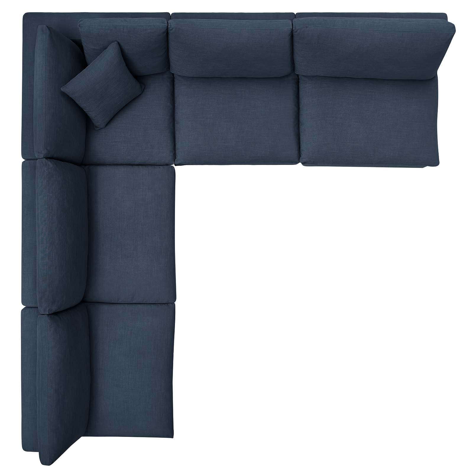 Modway's Modern Commix Down Filled Overstuffed 5 Piece Sectional Sofa Set | Sofas | Modishstore-19