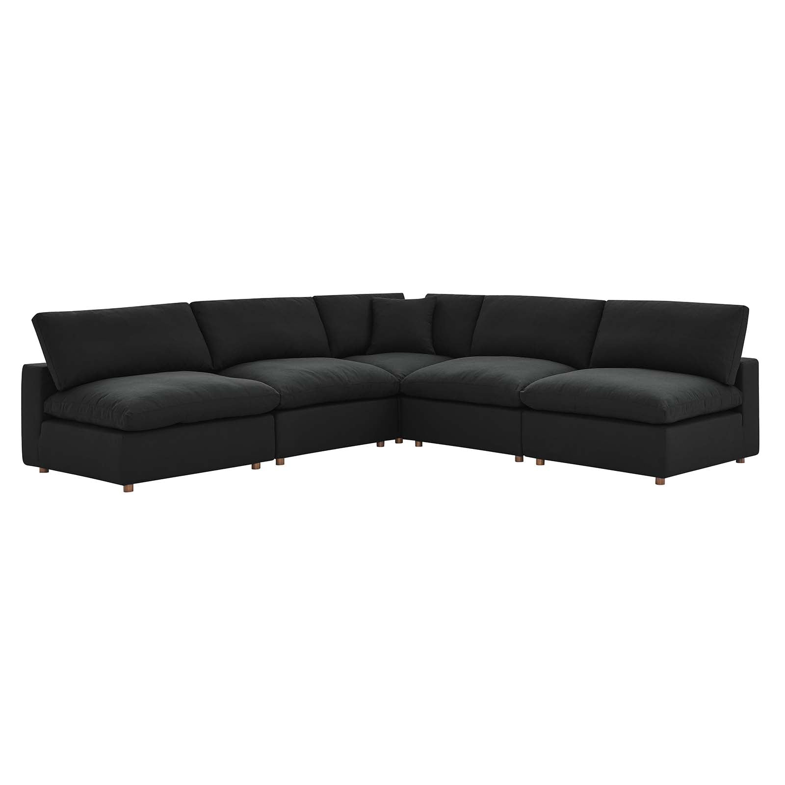Modway's Modern Commix Down Filled Overstuffed 5 Piece Sectional Sofa Set | Sofas | Modishstore-54