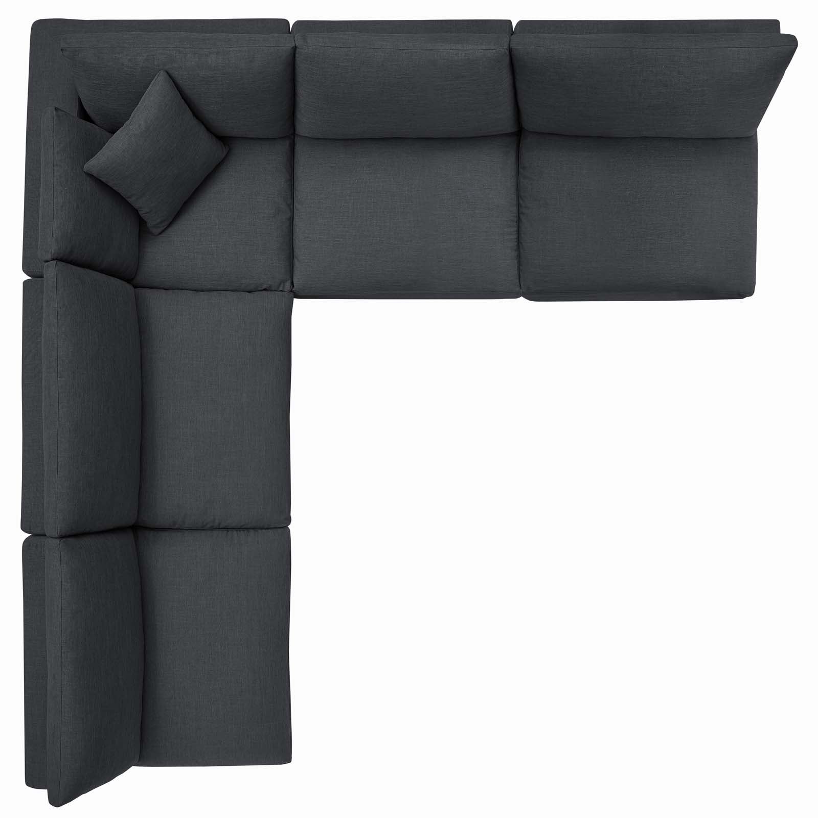 Modway's Modern Commix Down Filled Overstuffed 5 Piece Sectional Sofa Set | Sofas | Modishstore-24