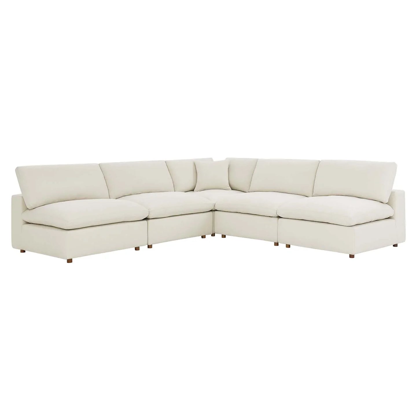 Modway's Modern Commix Down Filled Overstuffed 5 Piece Sectional Sofa Set | Sofas | Modishstore-36