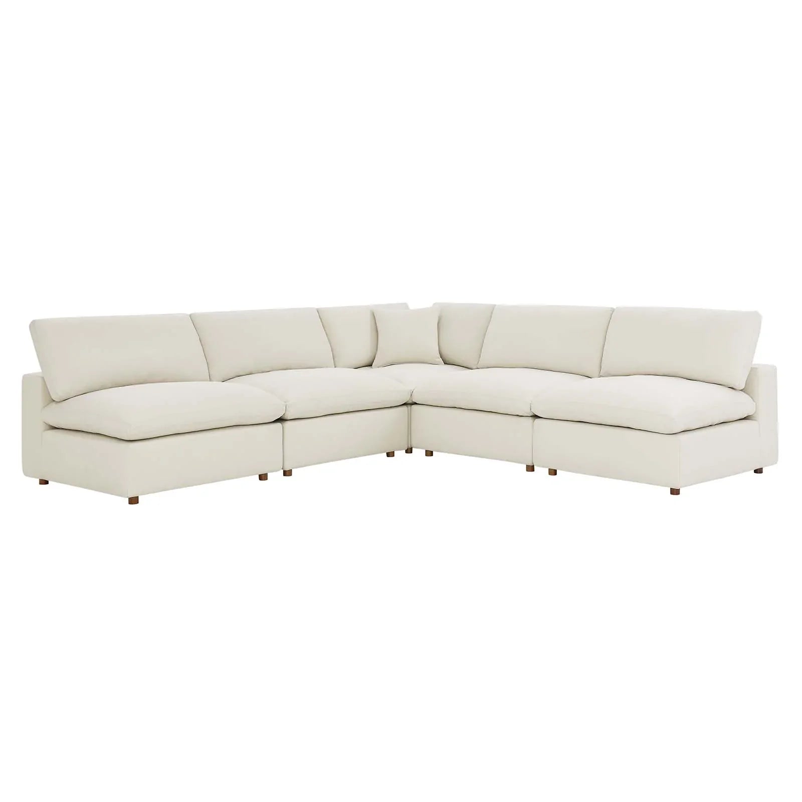 Modway's Modern Commix Down Filled Overstuffed 5 Piece Sectional Sofa Set | Sofas | Modishstore-36