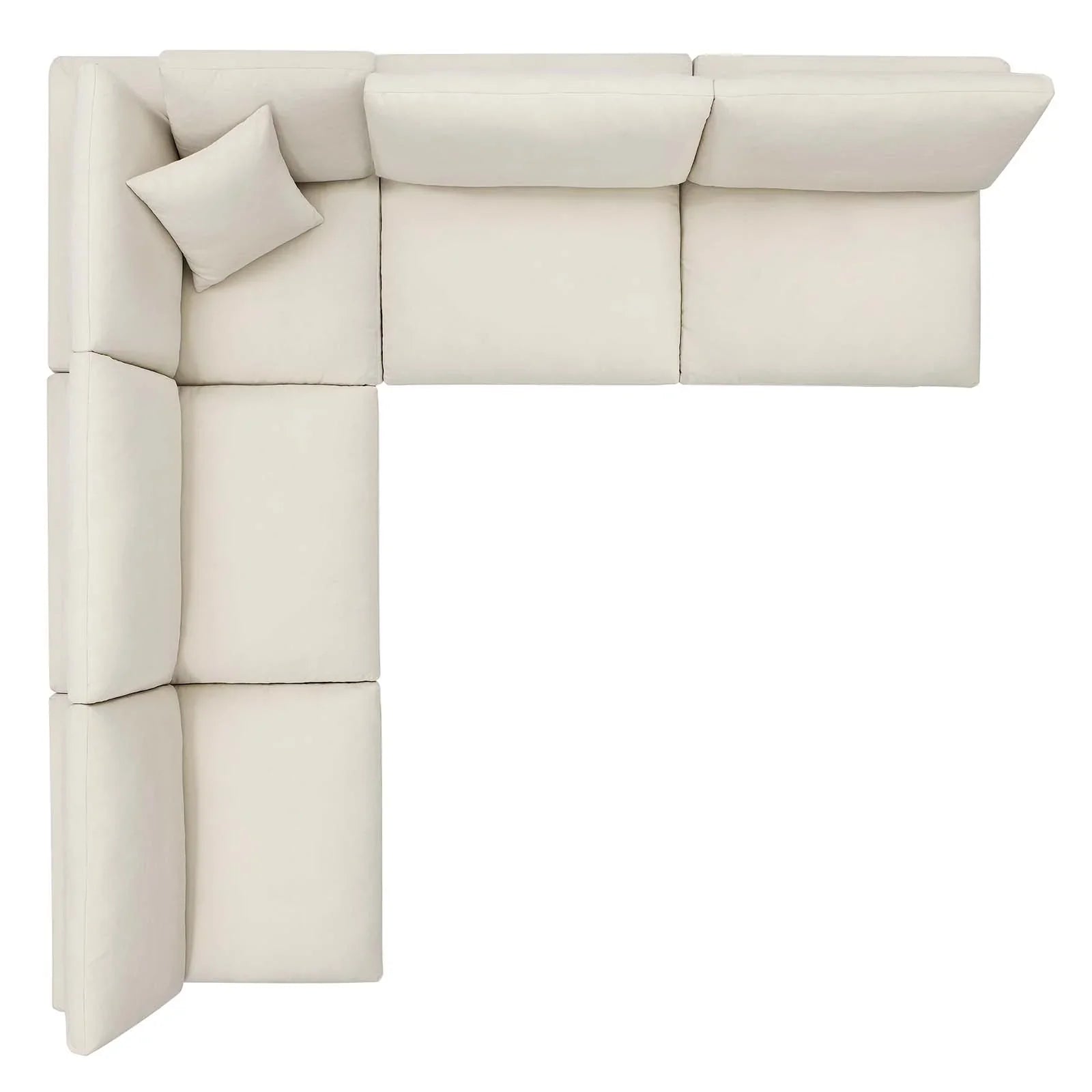 Modway's Modern Commix Down Filled Overstuffed 5 Piece Sectional Sofa Set | Sofas | Modishstore-46