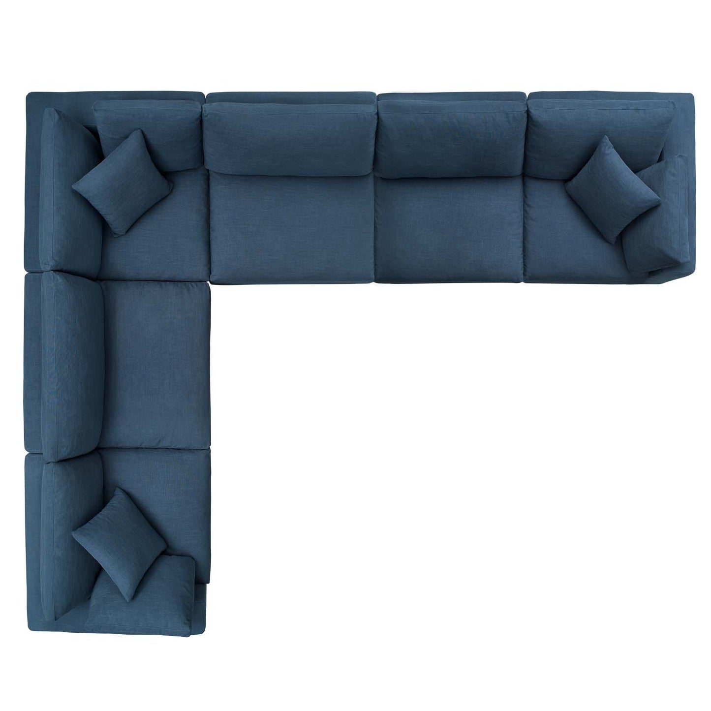 Modway Commix Down Filled Overstuffed 6 Piece Sectional Sofa Set