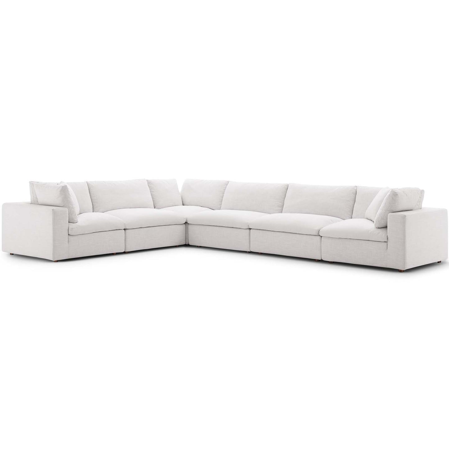 Modway Commix Down Filled Overstuffed 6 Piece Sectional Sofa Set