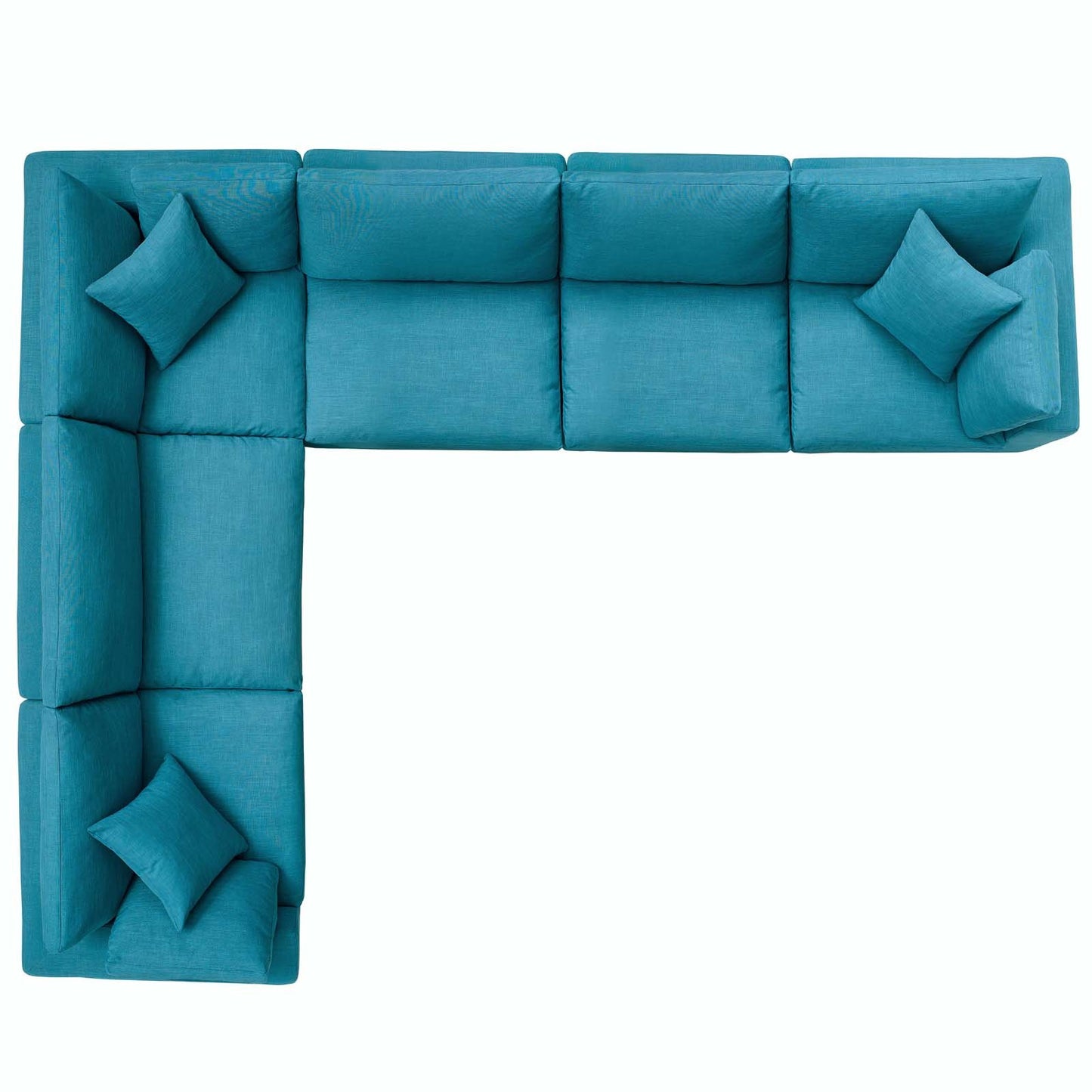 Modway Commix Down Filled Overstuffed 6 Piece Sectional Sofa Set