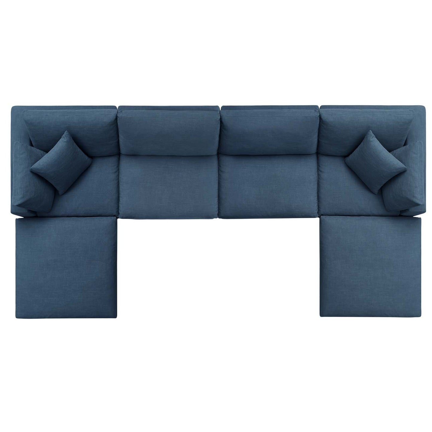 Modway Commix Down Filled Overstuffed 6 Piece Sectional Sofa Set
