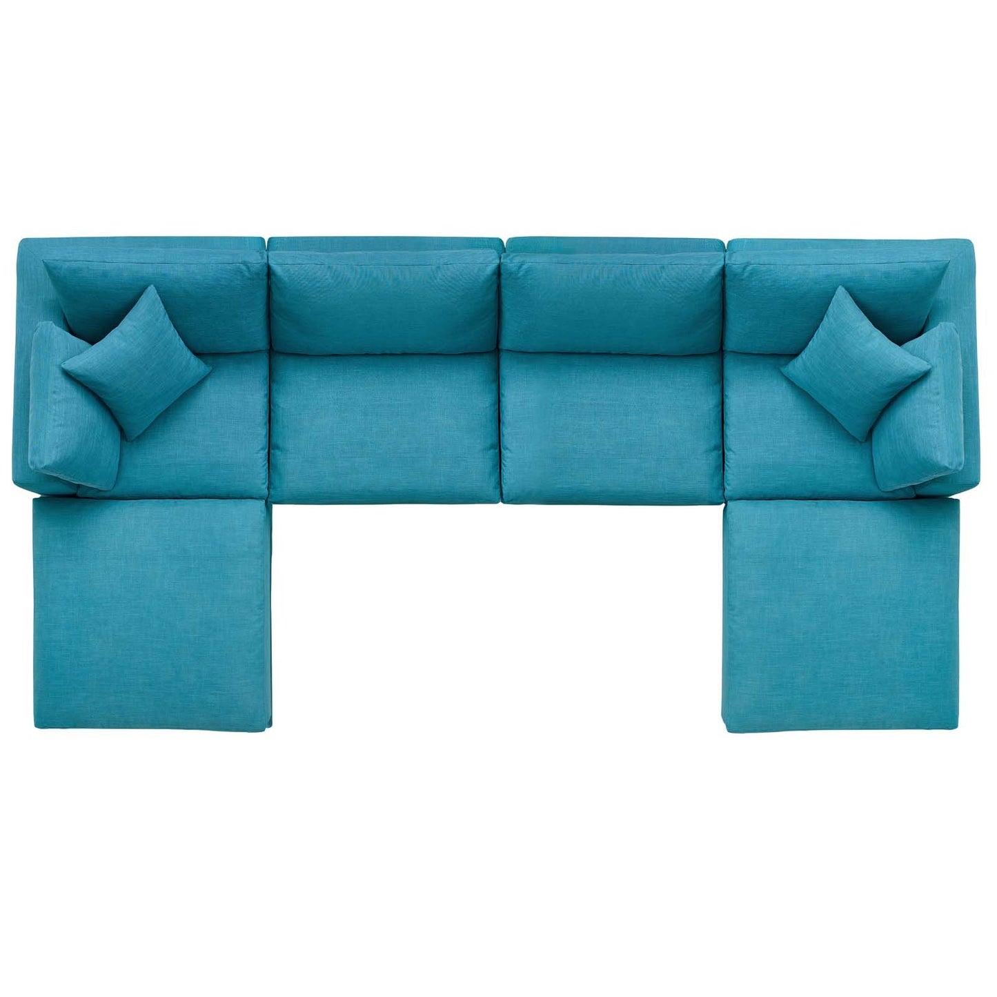 Modway Commix Down Filled Overstuffed 6 Piece Sectional Sofa Set