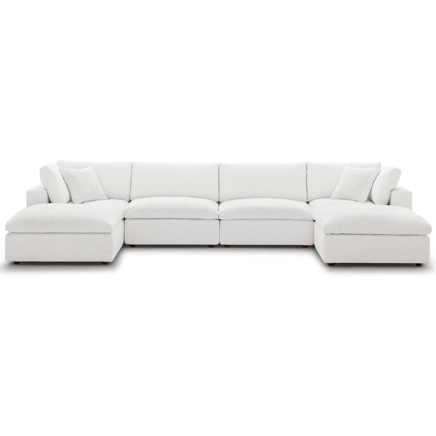 Modway Commix Down Filled Overstuffed 6 Piece Sectional Sofa Set