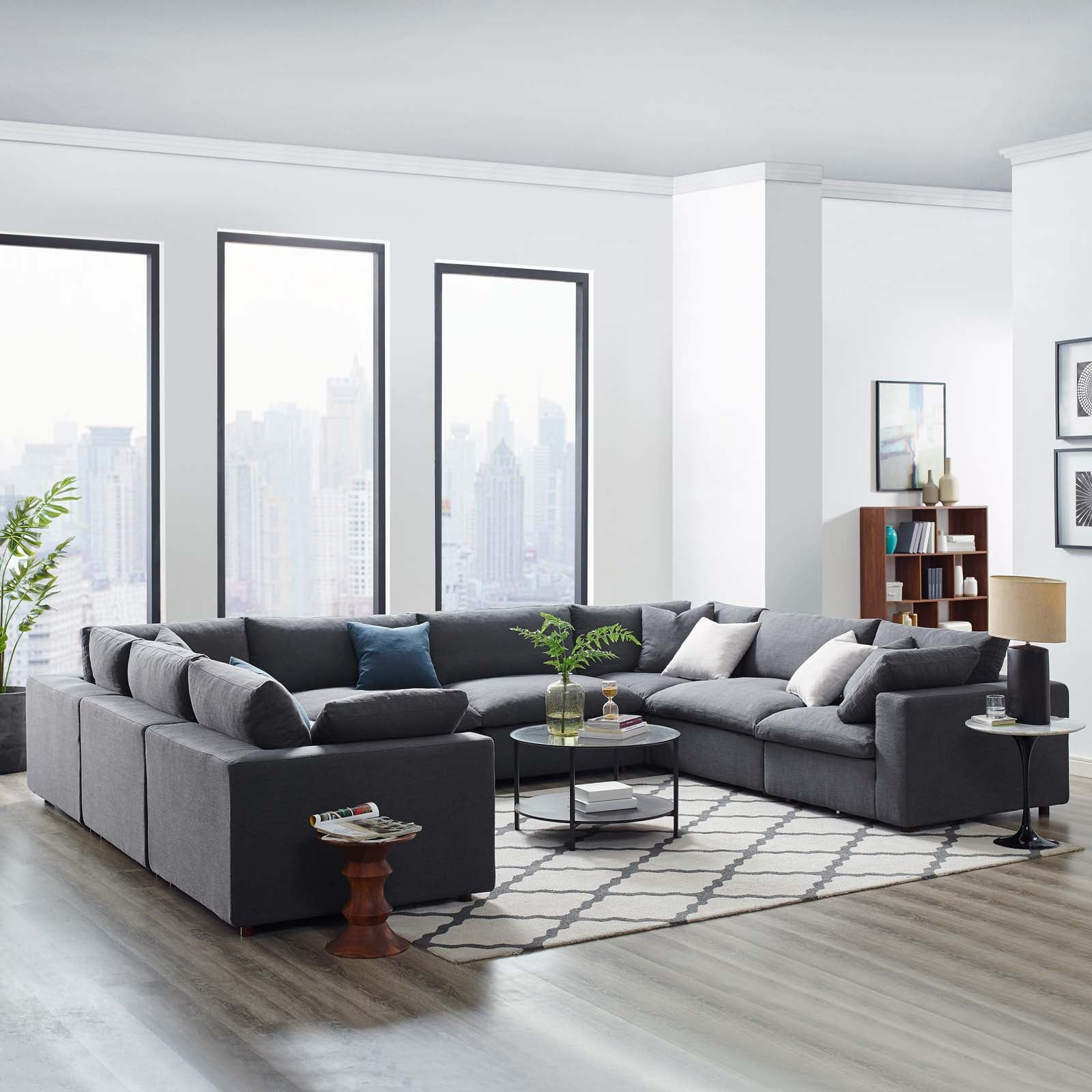 Modway Commix Down Filled Overstuffed 8 Piece Sectional Sofa Set | Sofas | 
