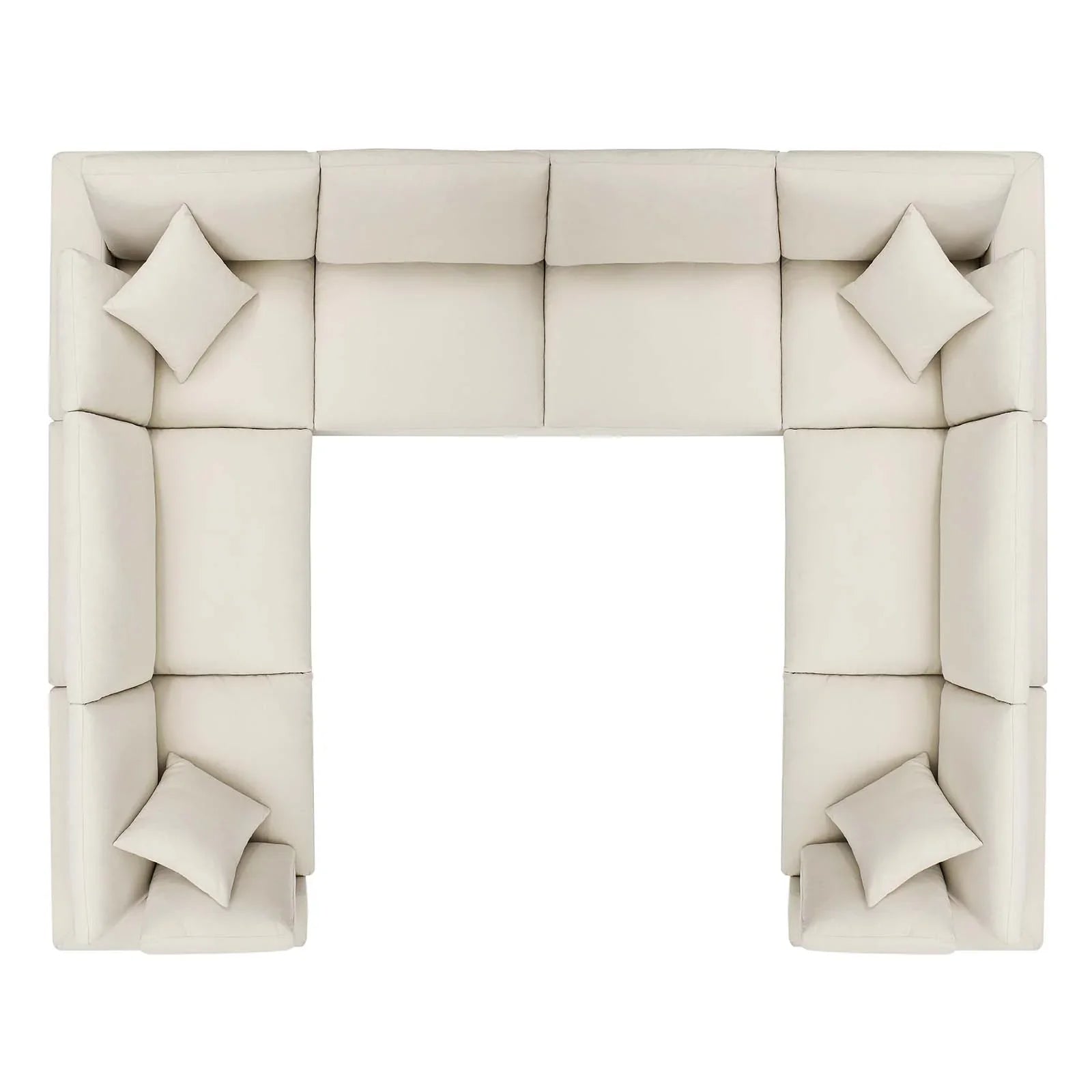 Modway Commix Down Filled Overstuffed 8 Piece Sectional Sofa Set | Sofas | 