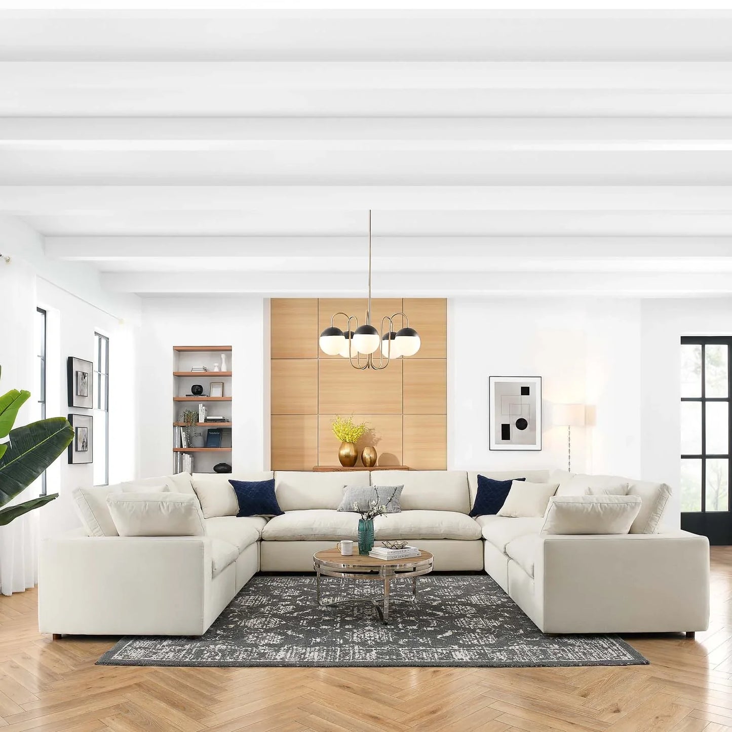 Modway Commix Down Filled Overstuffed 8 Piece Sectional Sofa Set | Sofas | 