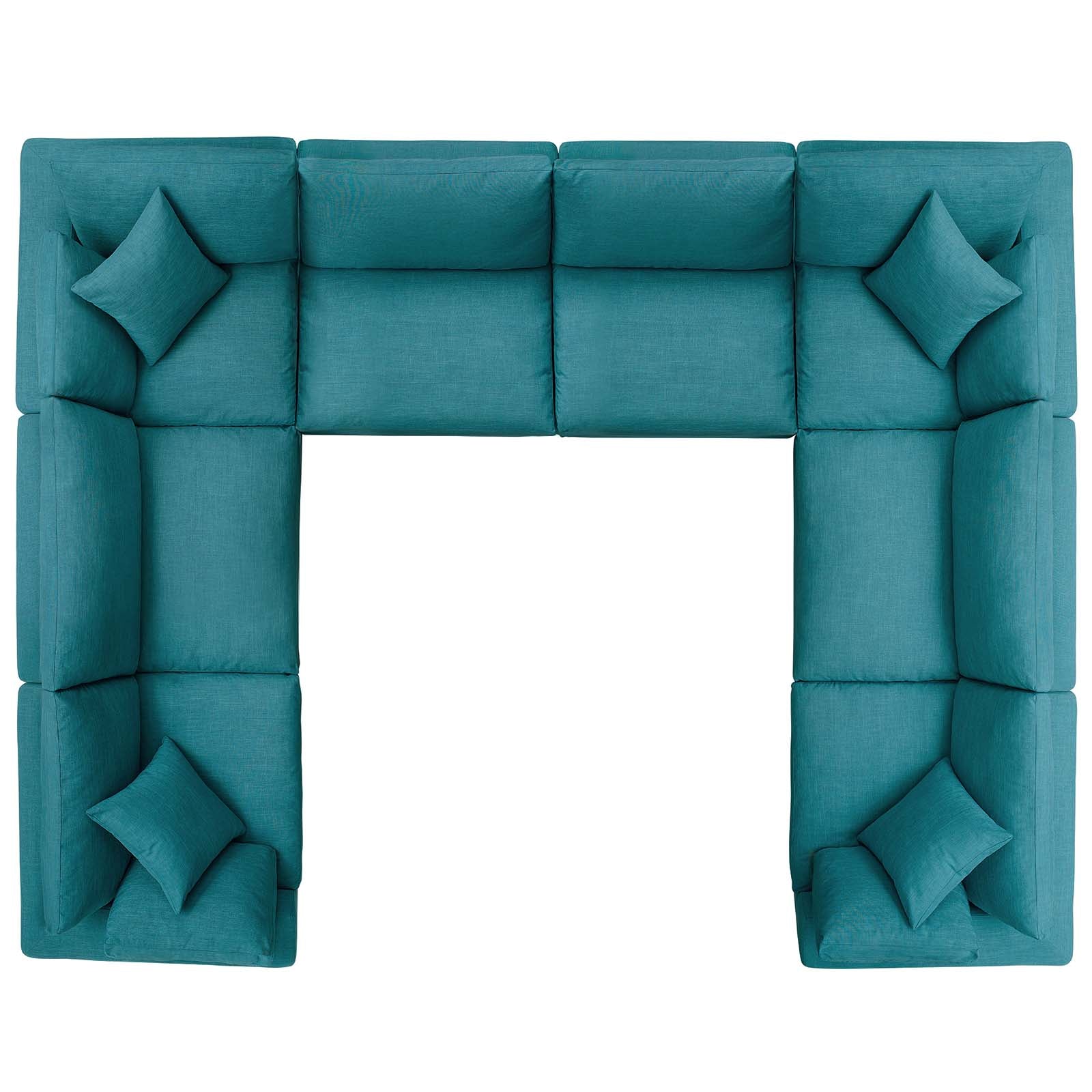 Modway Commix Down Filled Overstuffed 8 Piece Sectional Sofa Set | Sofas | 