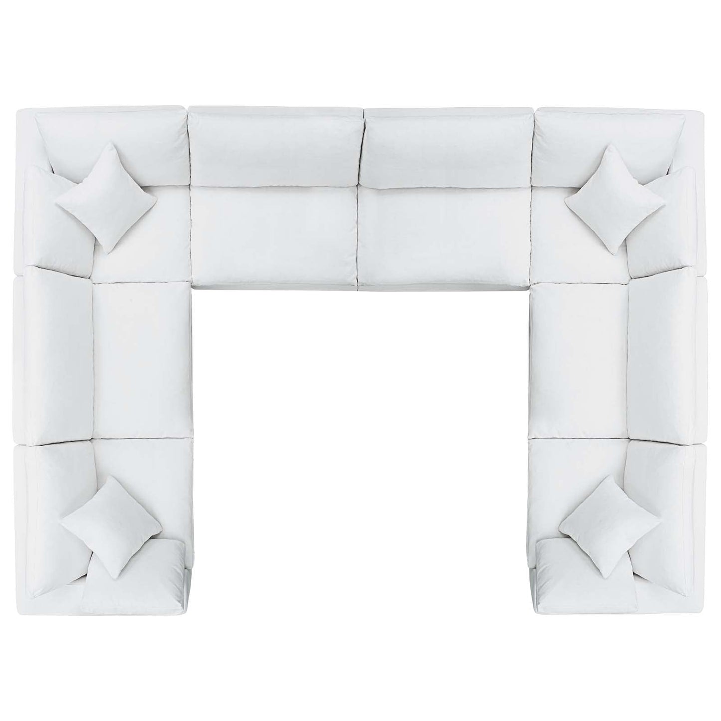 Modway Commix Down Filled Overstuffed 8 Piece Sectional Sofa Set | Sofas | 