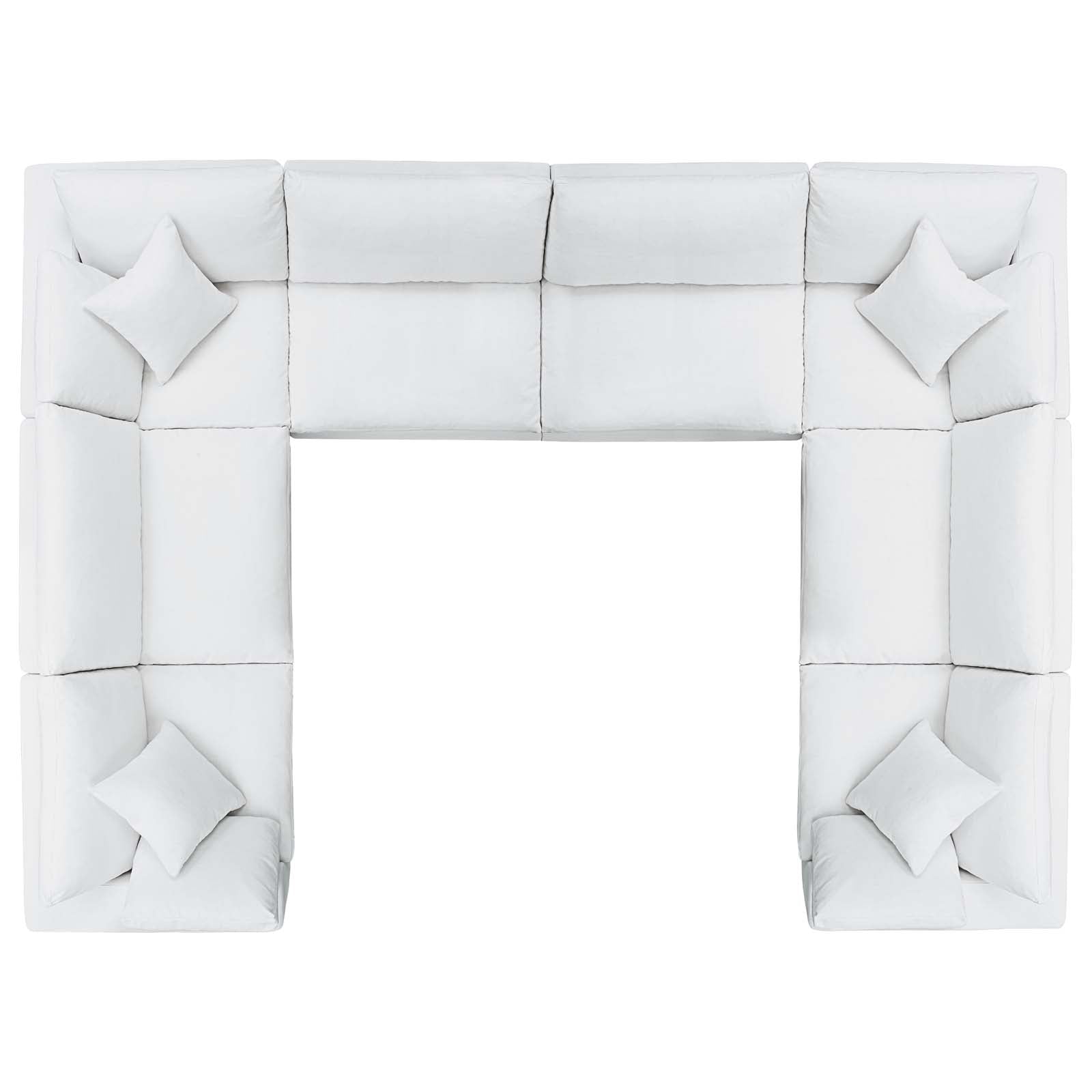 Modway Commix Down Filled Overstuffed 8 Piece Sectional Sofa Set | Sofas | 