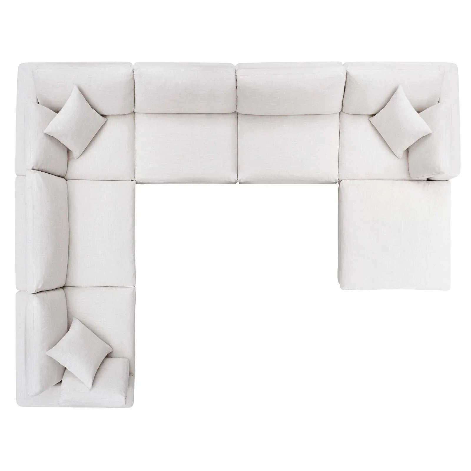 Modway Commix Down Filled Overstuffed 7 Piece Sectional Sofa Set | Sofas | 