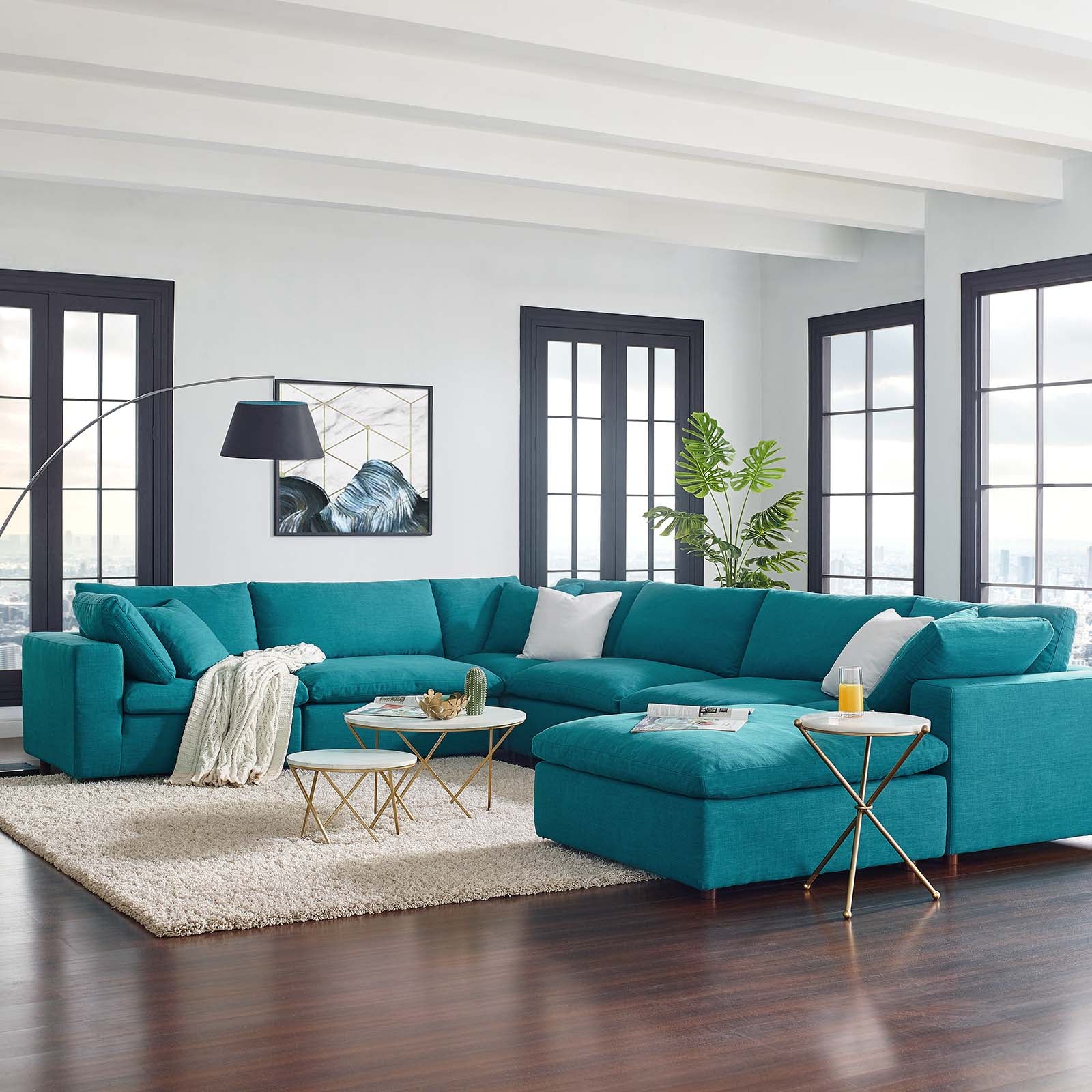 Modway Commix Down Filled Overstuffed 7 Piece Sectional Sofa Set | Sofas | 