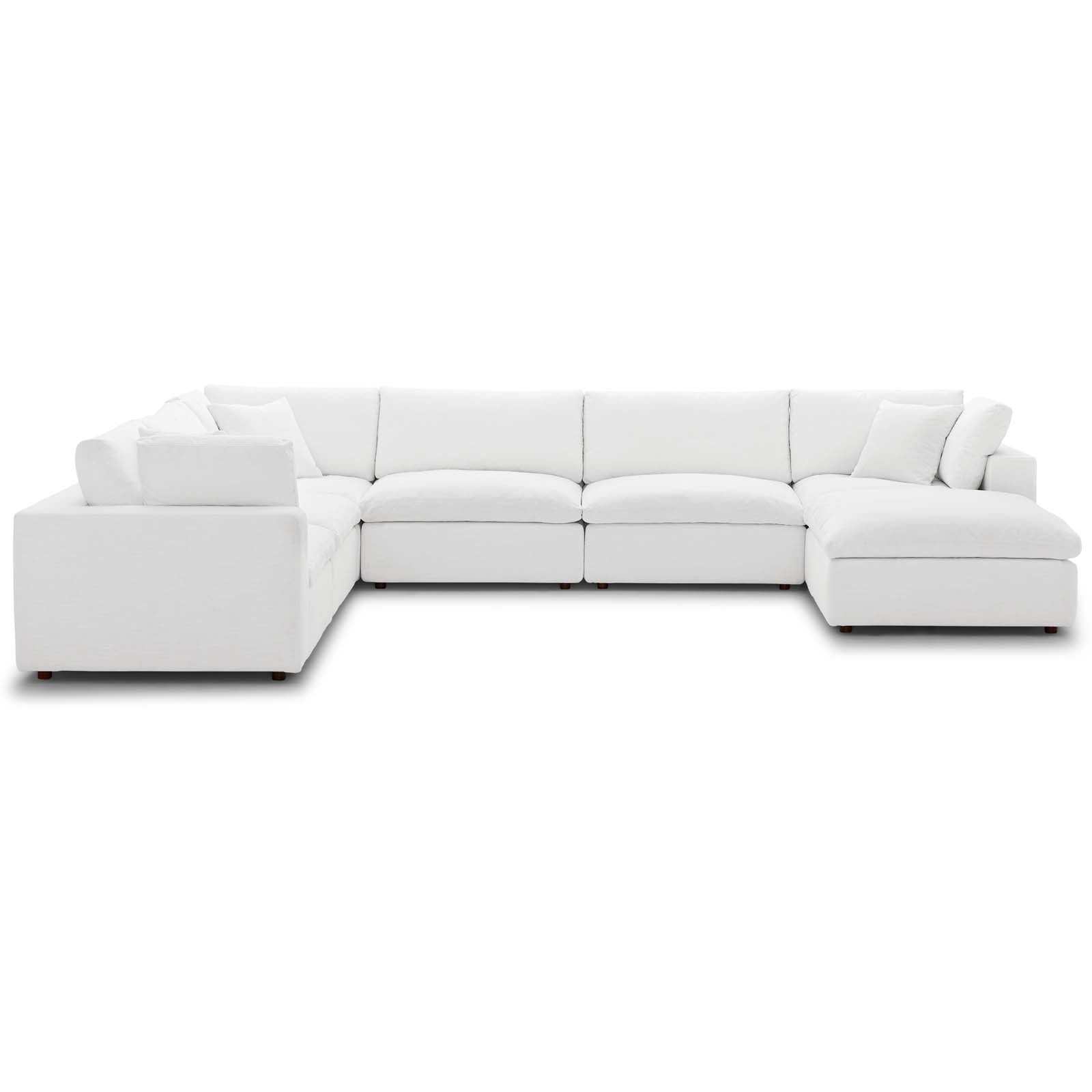 Modway Commix Down Filled Overstuffed 7 Piece Sectional Sofa Set | Sofas