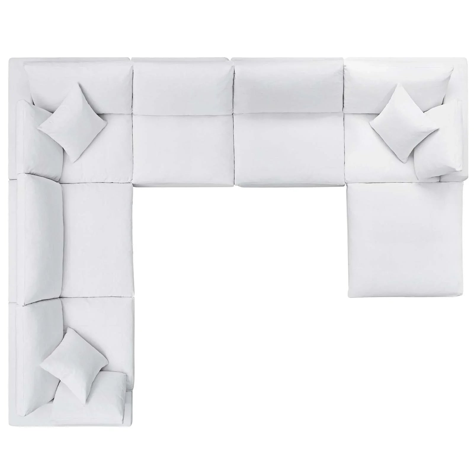 Modway Commix Down Filled Overstuffed 7 Piece Sectional Sofa Set | Sofas | 