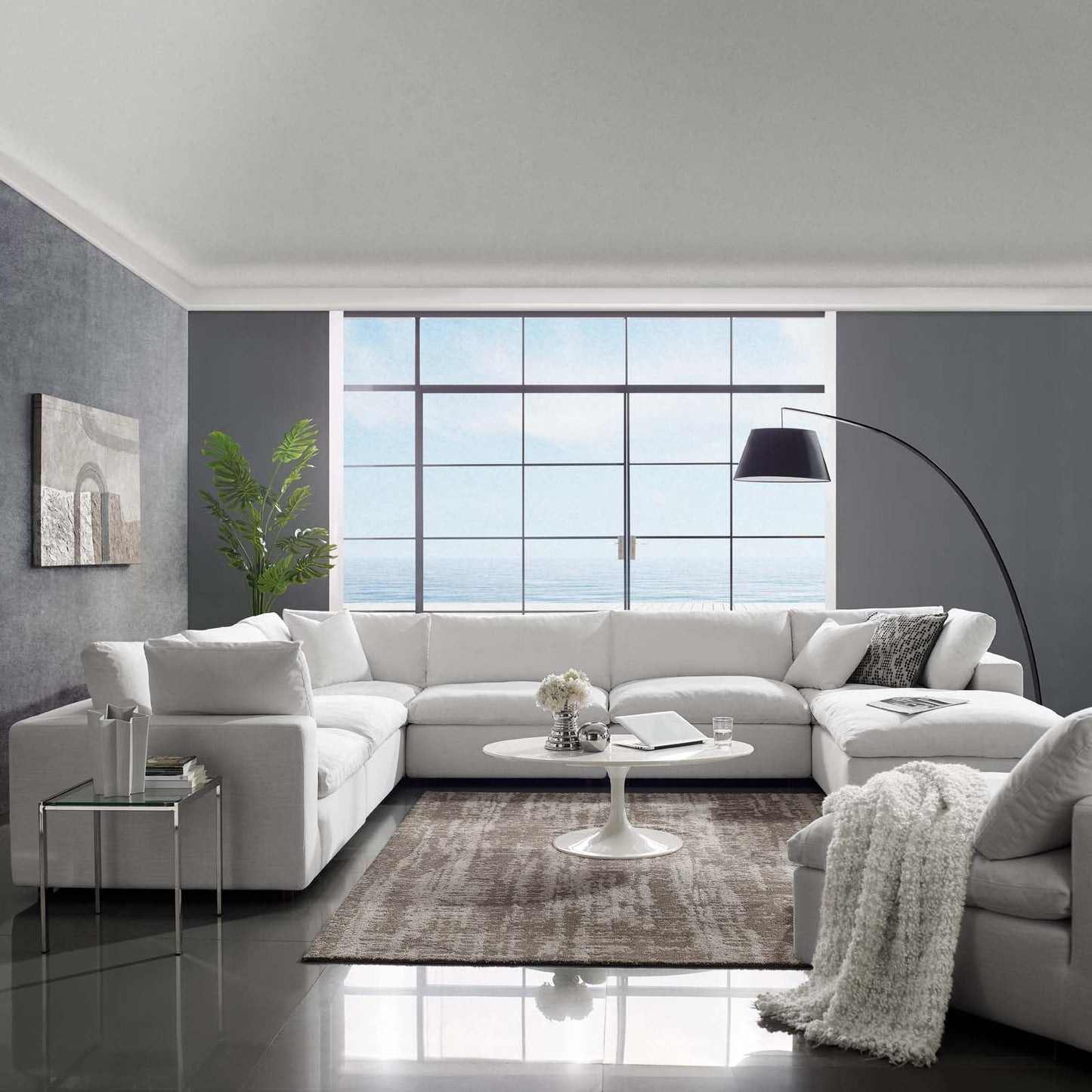 Modway Commix Down Filled Overstuffed 7 Piece Sectional Sofa Set | Sofas | 