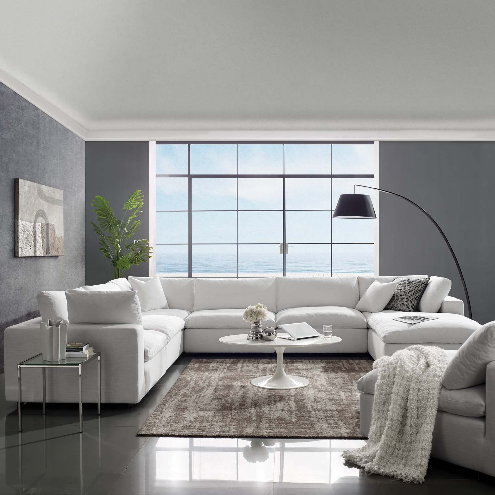 Modway Commix Down Filled Overstuffed 7 Piece Sectional Sofa Set | Sofas | 