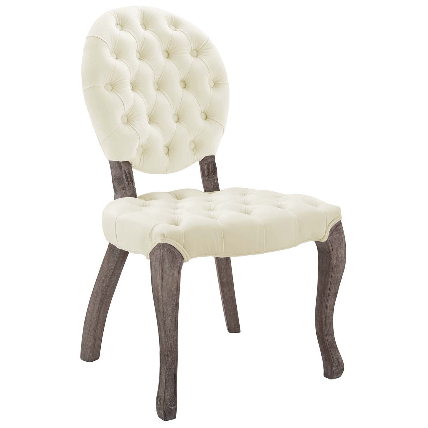 Modway Exhibit French Vintage Dining Performance Velvet Side Chair | Dining Chairs | 