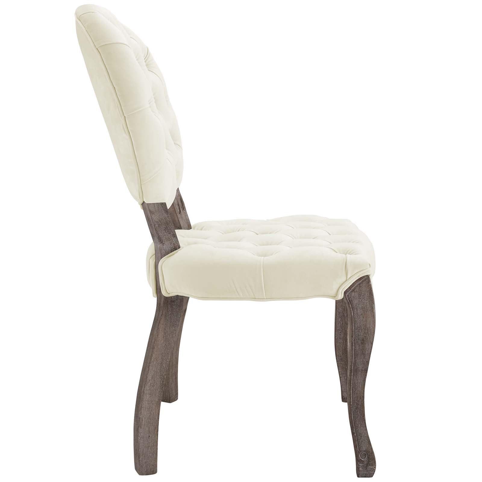 Modway Exhibit French Vintage Dining Performance Velvet Side Chair | Dining Chairs | 