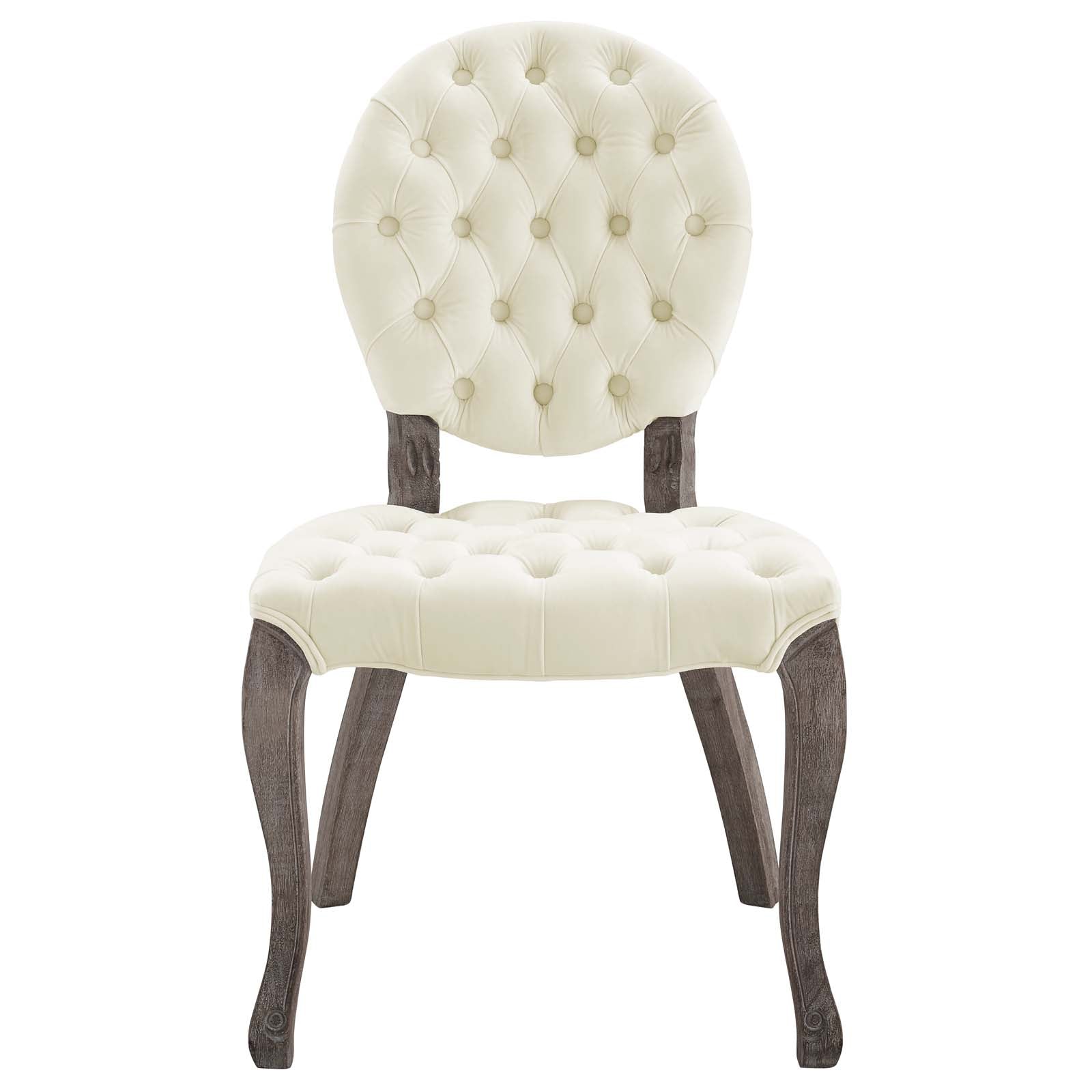 Modway Exhibit French Vintage Dining Performance Velvet Side Chair | Dining Chairs | 