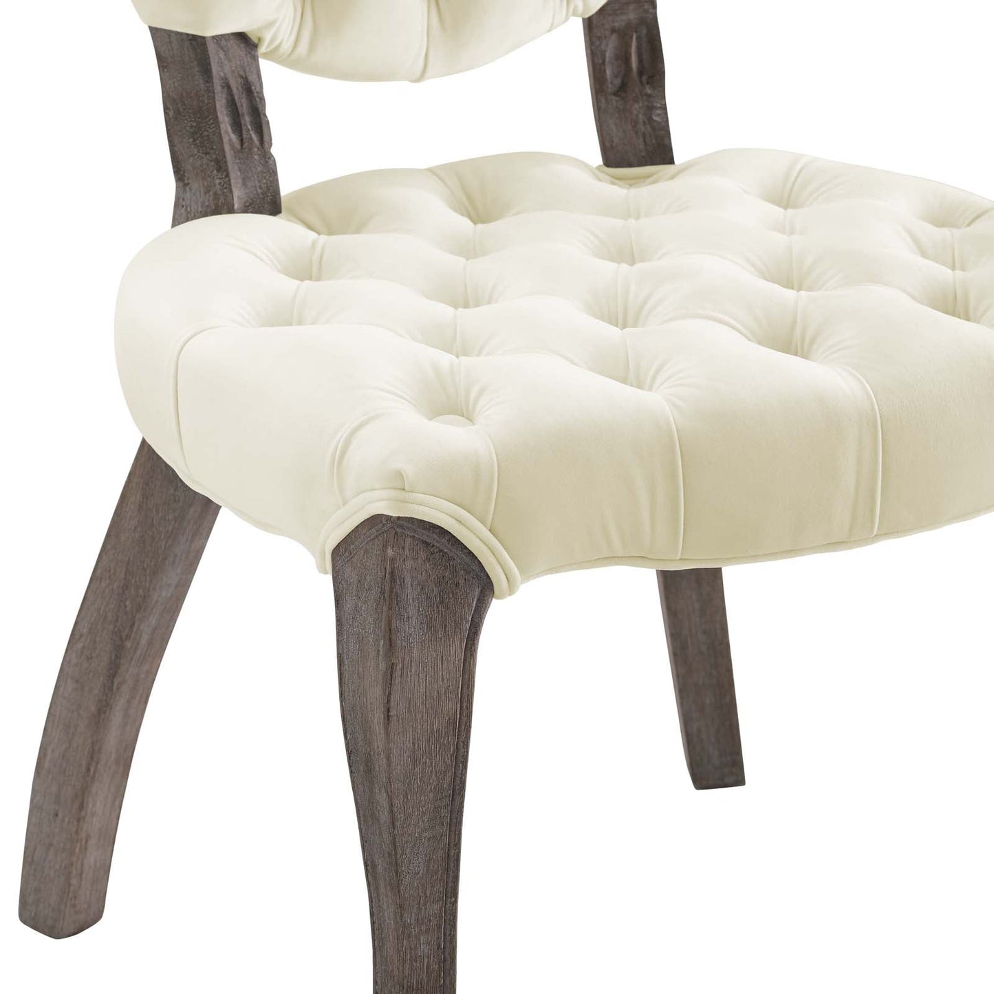 Modway Exhibit French Vintage Dining Performance Velvet Side Chair | Dining Chairs | 