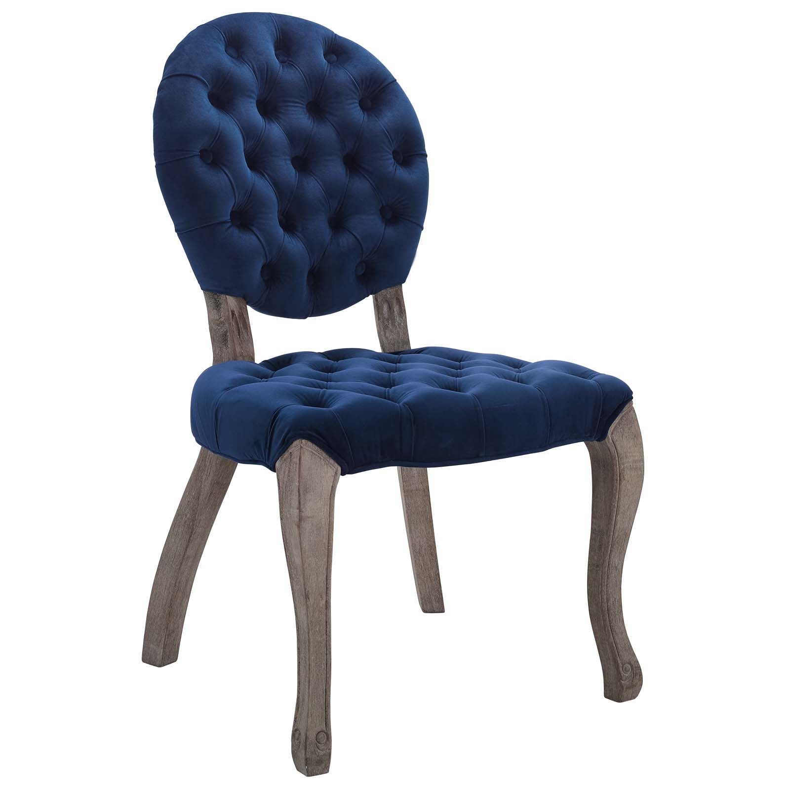 Modway Exhibit French Vintage Dining Performance Velvet Side Chair | Dining Chairs | 