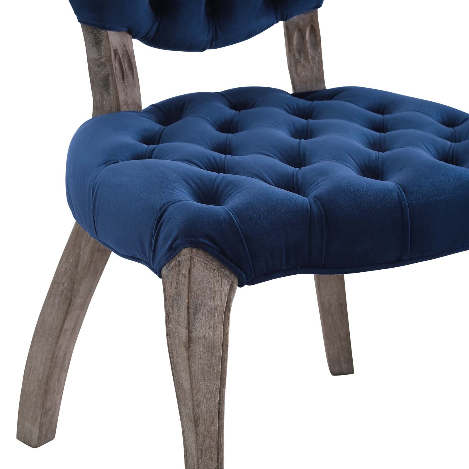 Modway Exhibit French Vintage Dining Performance Velvet Side Chair | Dining Chairs | 