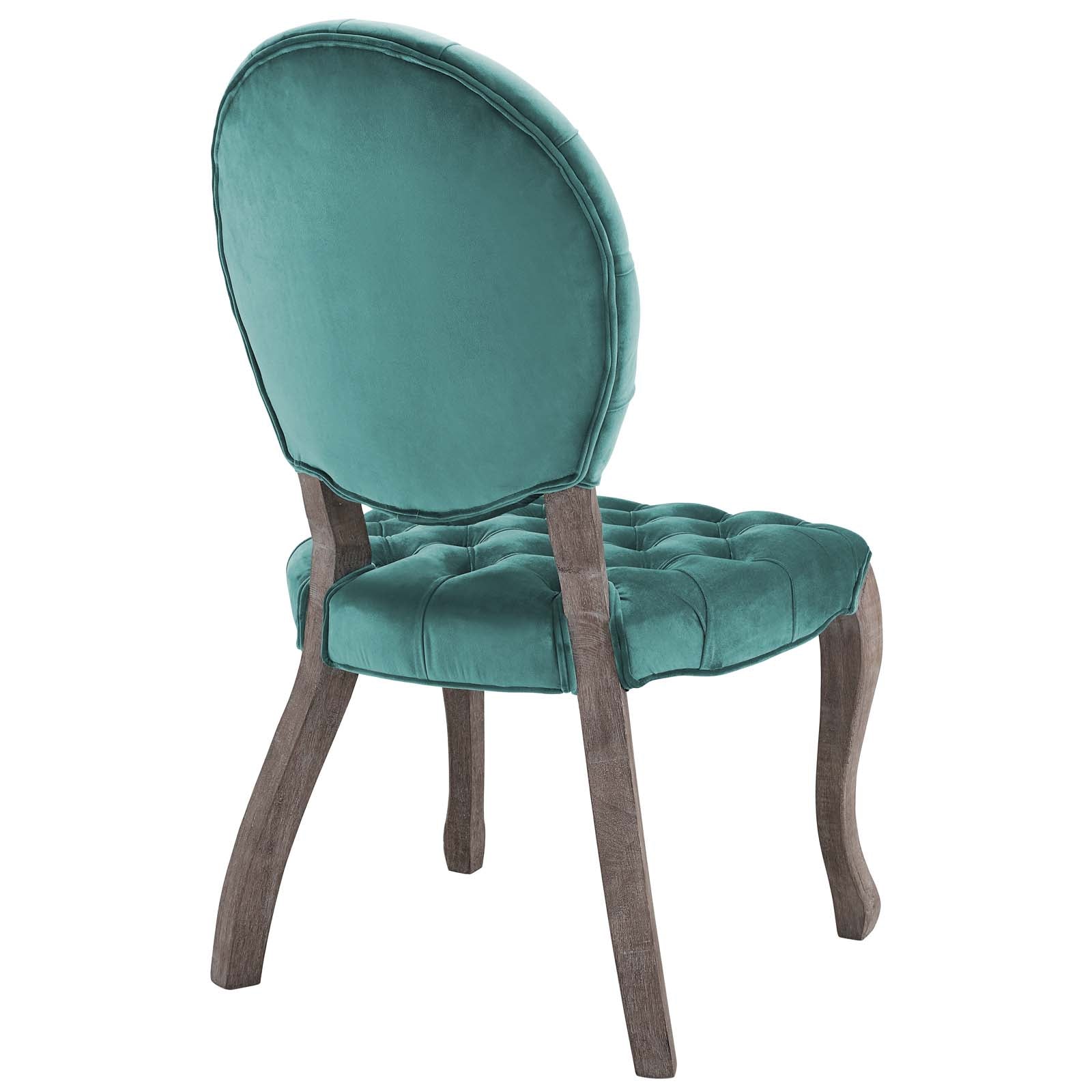 Modway Exhibit French Vintage Dining Performance Velvet Side Chair | Dining Chairs | 
