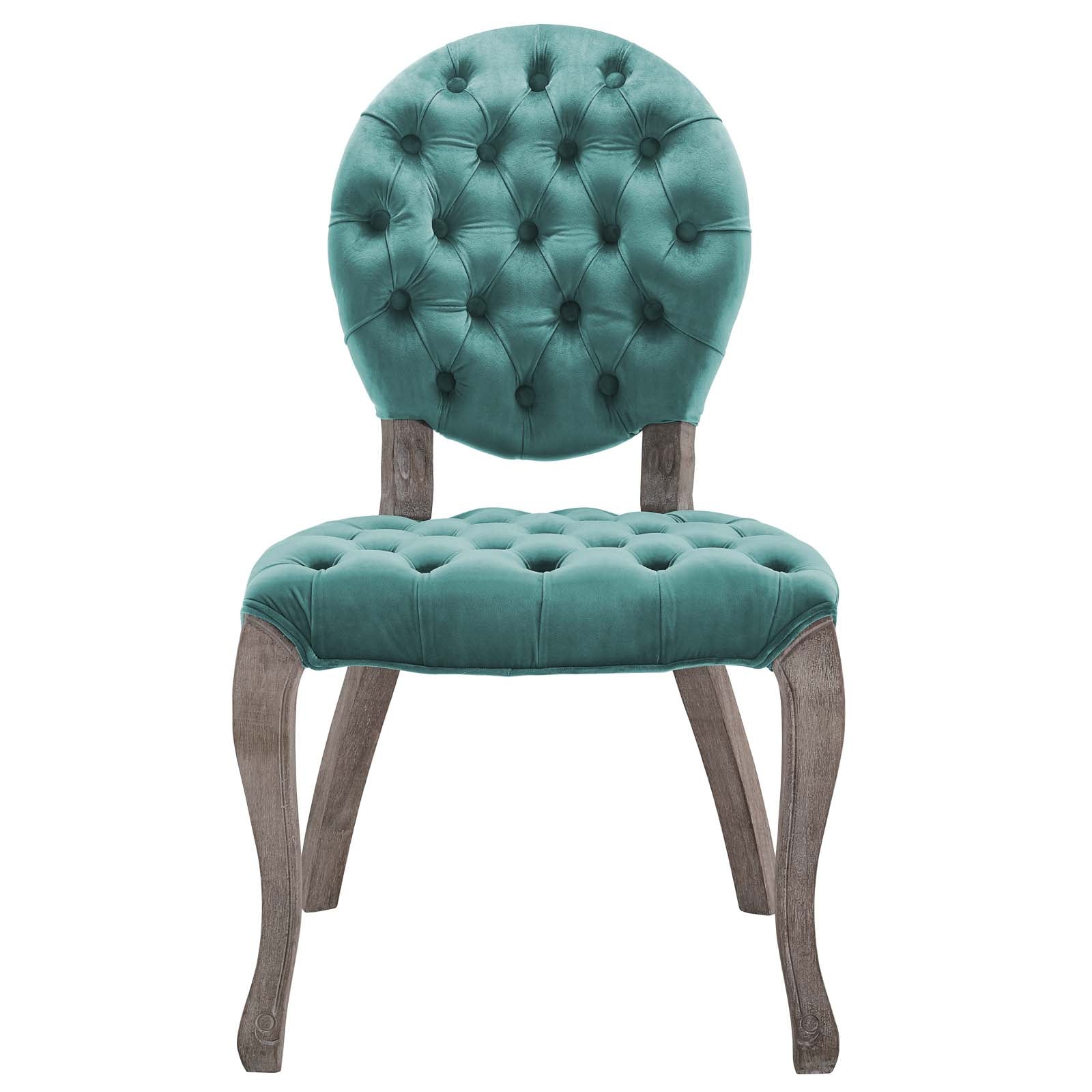 Modway Exhibit French Vintage Dining Performance Velvet Side Chair | Dining Chairs | 