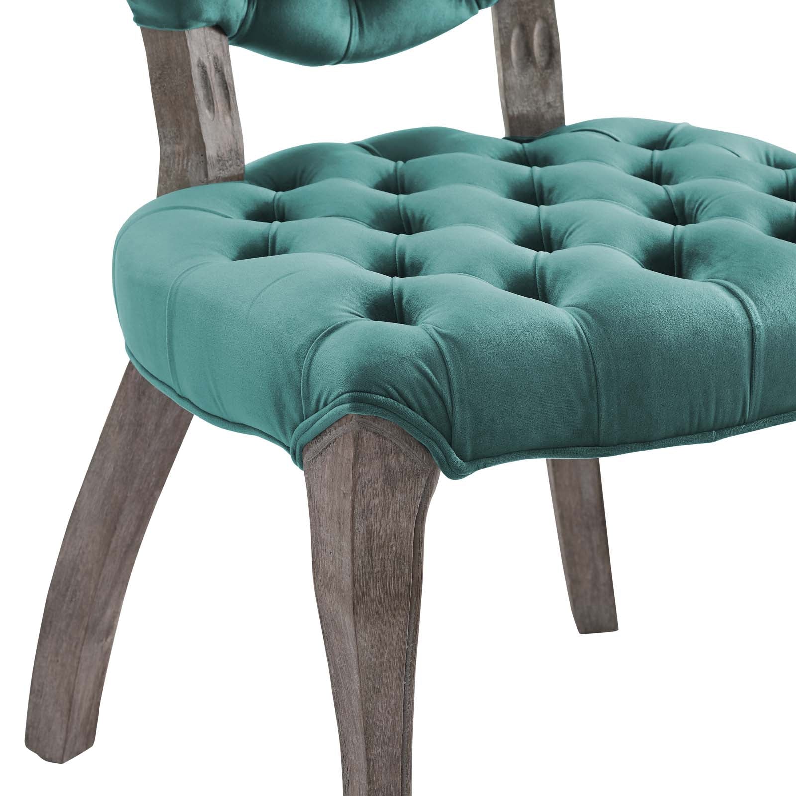 Modway Exhibit French Vintage Dining Performance Velvet Side Chair | Dining Chairs | 