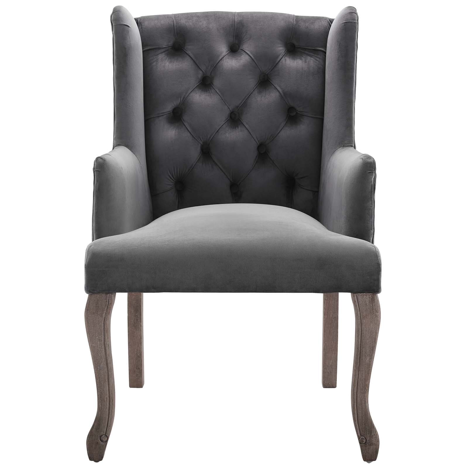 Modway Realm French Vintage Dining Performance Velvet Armchair | Armchairs | Modishstore-4