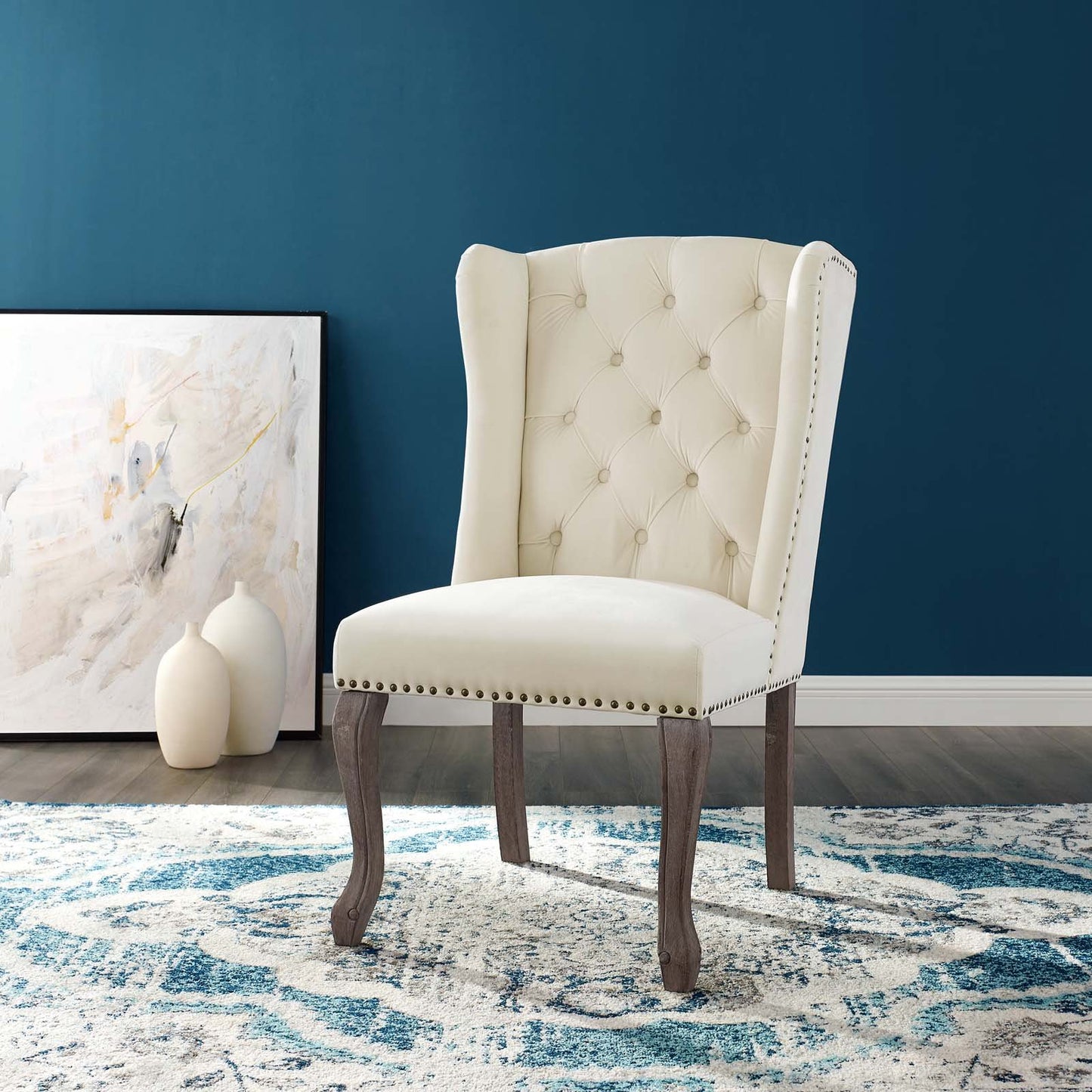 Modway Apprise French Vintage Dining Performance Velvet Side Chair