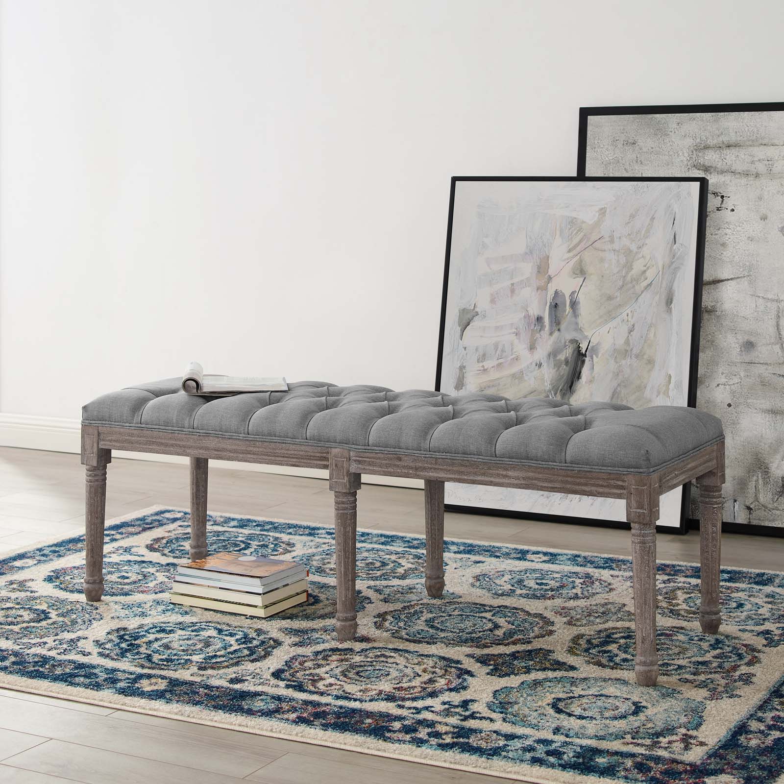 Modway Province French Vintage Performance Velvet Bench | Stools & Benches | Modishstore-13
