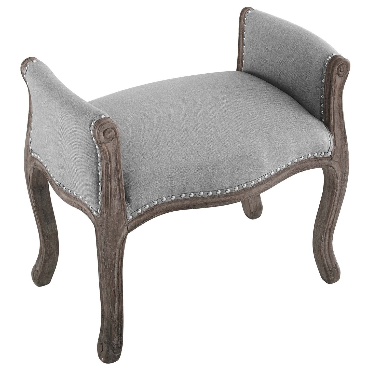 Modway Avail Vintage French Upholstered Fabric Bench