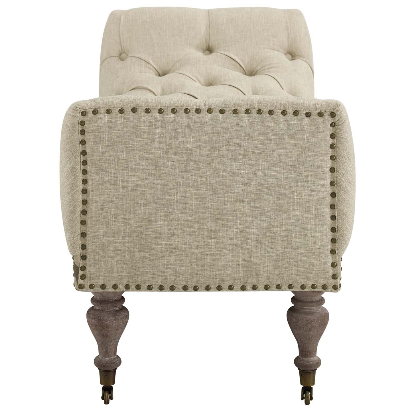 Modway Roland Vintage French Upholstered Fabric Bench