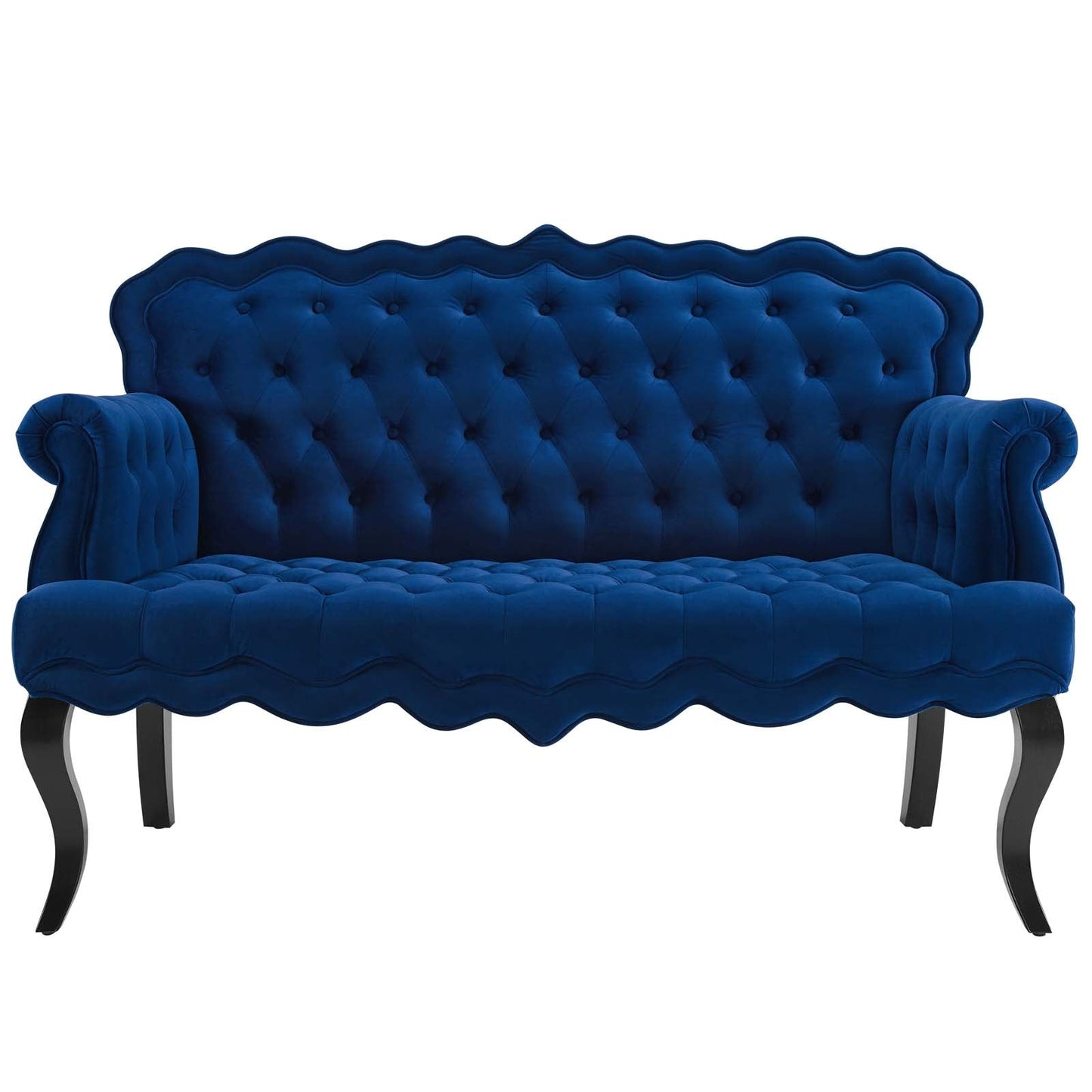 Modway Viola Chesterfield Button Tufted Loveseat Performance Velvet Settee | Loveseats | Modishstore-26