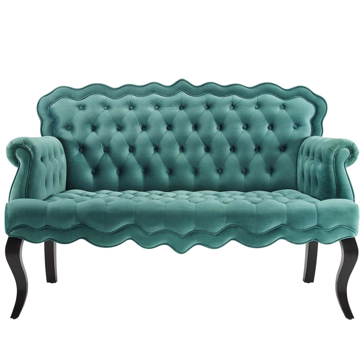 Modway Viola Chesterfield Button Tufted Loveseat Performance Velvet Settee | Loveseats | Modishstore-23