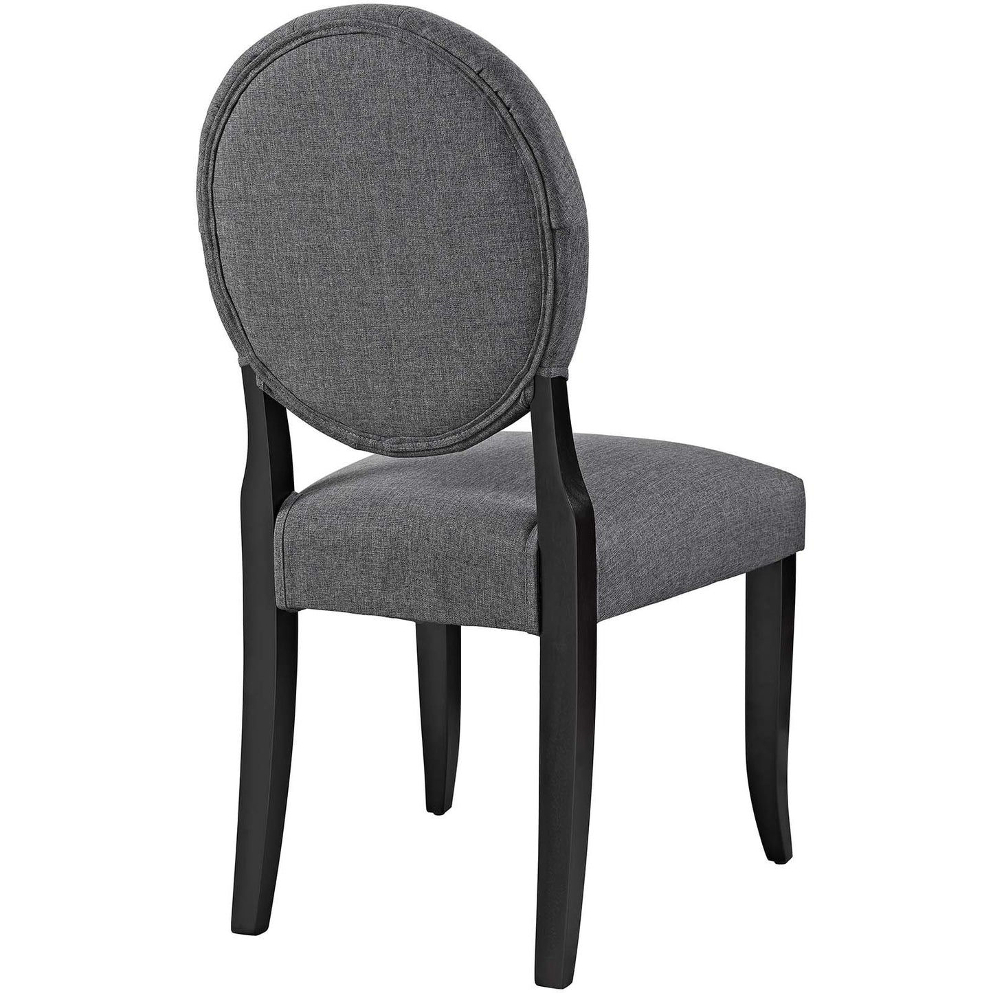 Modway Button Dining Side Chair Upholstered Fabric Set of 4
