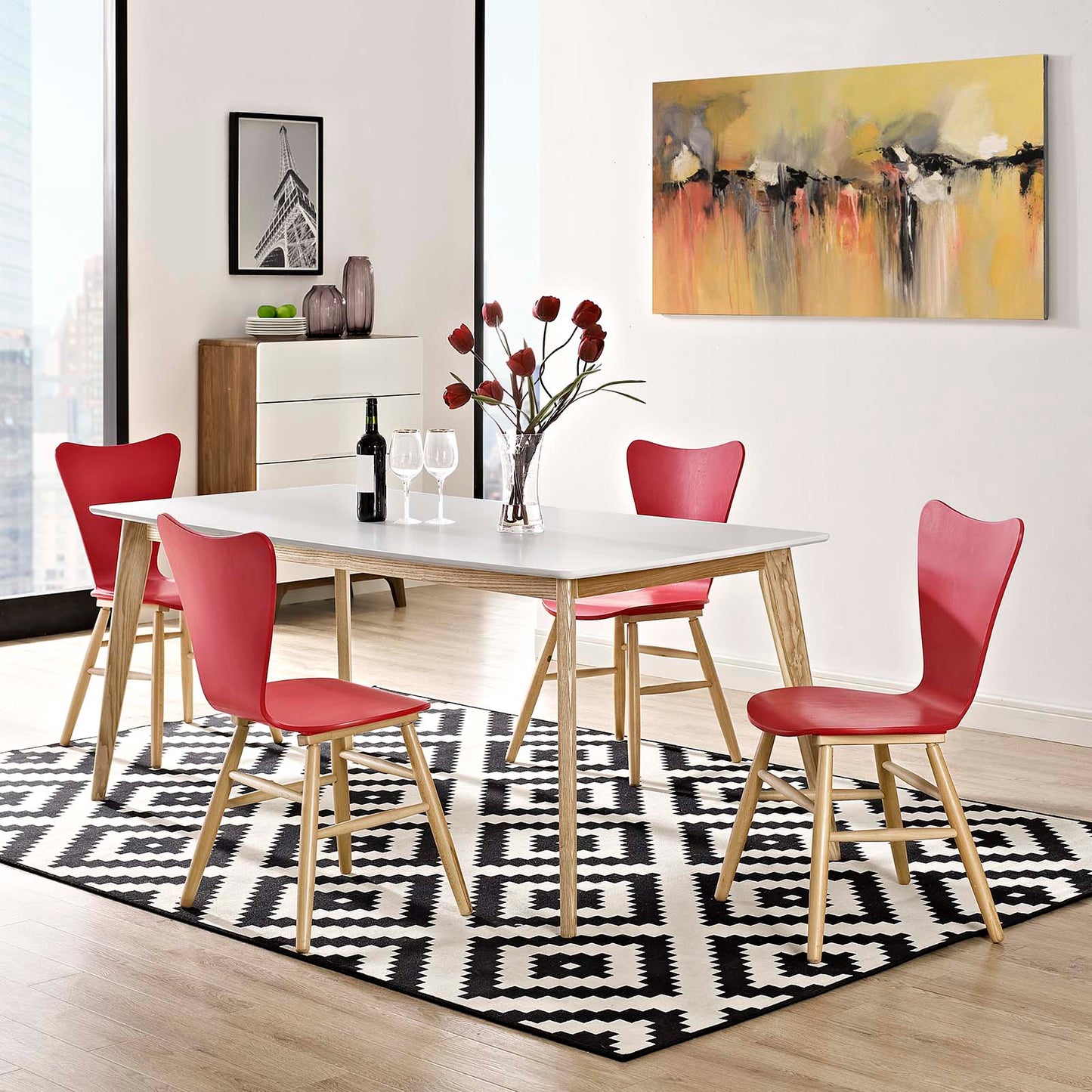 Modway Cascade Dining Chair Set of 4 | Dining Chairs | 