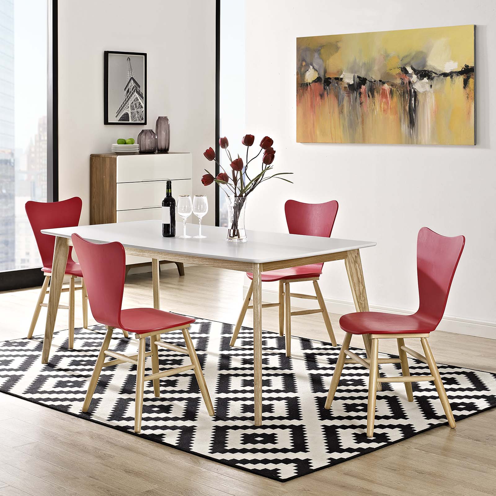 Modway Cascade Dining Chair Set of 4 | Dining Chairs | 