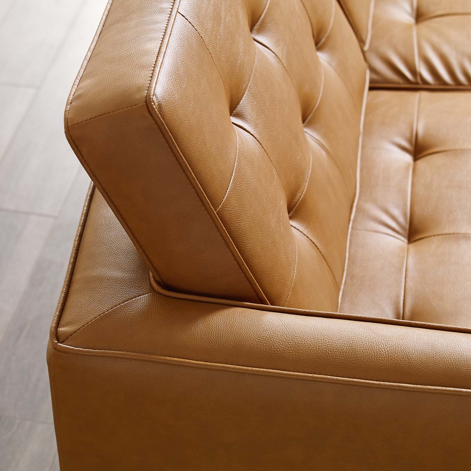 Modway Loft Tufted Button Upholstered Faux Leather Sofa | Sofas | Modishstore-17