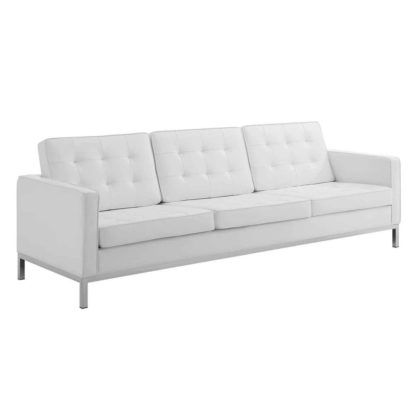 Modway Loft Tufted Button Upholstered Faux Leather Sofa | Sofas | Modishstore-2