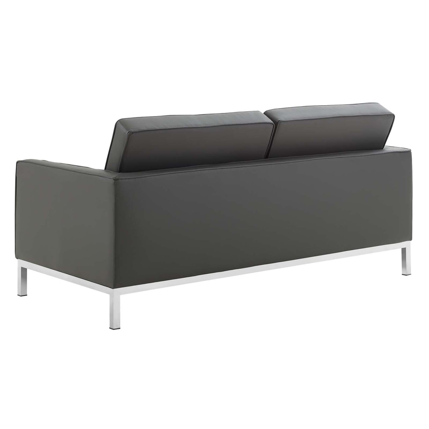 Modway Loft Tufted Button Upholstered Faux Leather Loveseat