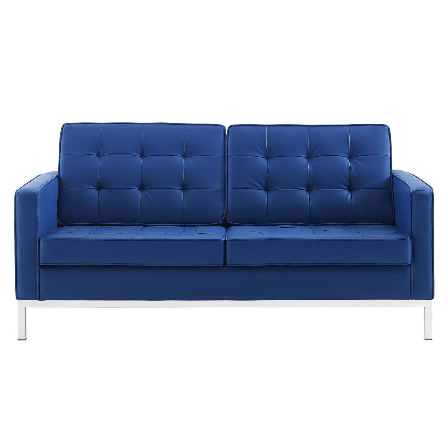 Modway Loft Tufted Button Upholstered Faux Leather Loveseat